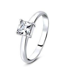 Small Square CZ Silver Rings SCR-5-06 